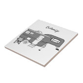 Classic Travel Caravan Thunder_Cove Tegeltje (Zijkant)