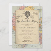 Classic Travel Worl Baby Shower Invitation Kaart (Voorkant)