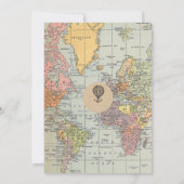 Classic Travel Worl Baby Shower Invitation Kaart (Achterkant)