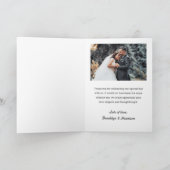 Classic Trendy Chic Bride and Groom Wedding Photo Bedankkaart (Binnen)