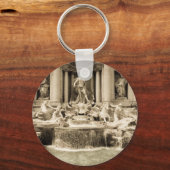 Classic Trevi Fountain, Rome Sleutelhanger (Voorkant)
