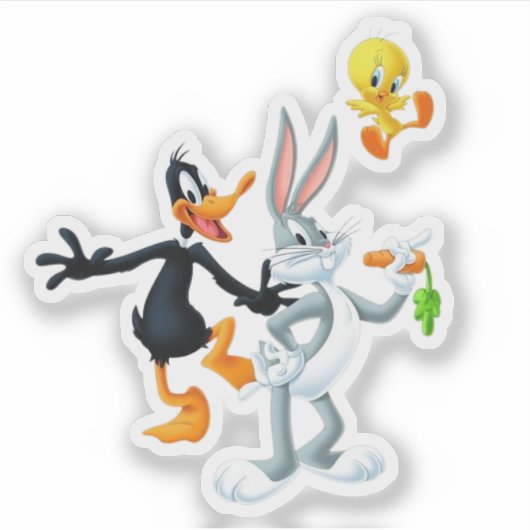 Classic Trio Adventure - Bugs, Daffy, and Tweety Sticker (Voorkant)