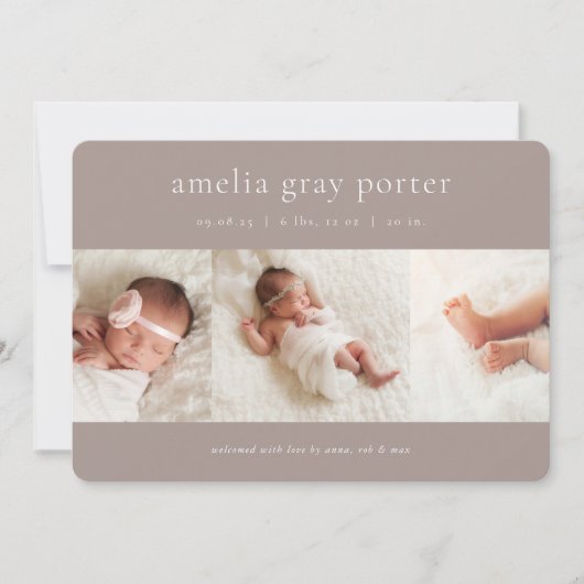 Classic Trio | Fotocollage Aankondiging (Voorkant)