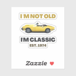Classic Triumph Spitfire Ik ben een klassiek shirt Sticker