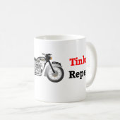 Classic Triumph T100A mok motorfiets (Voorkant rechts)