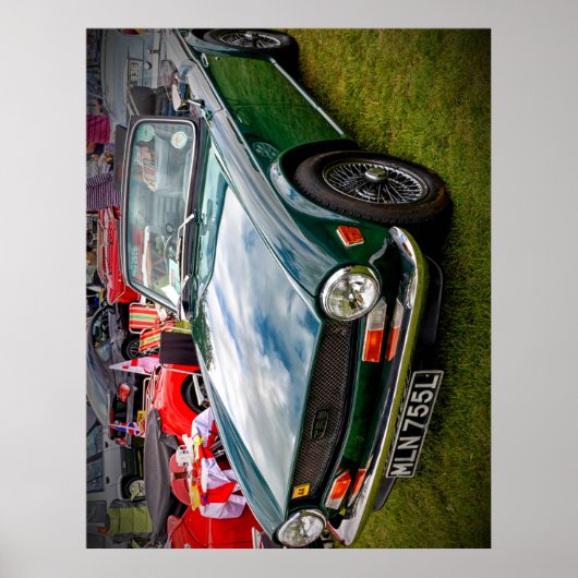 Classic Triumph TR6 sportwagen Poster (Voorkant)