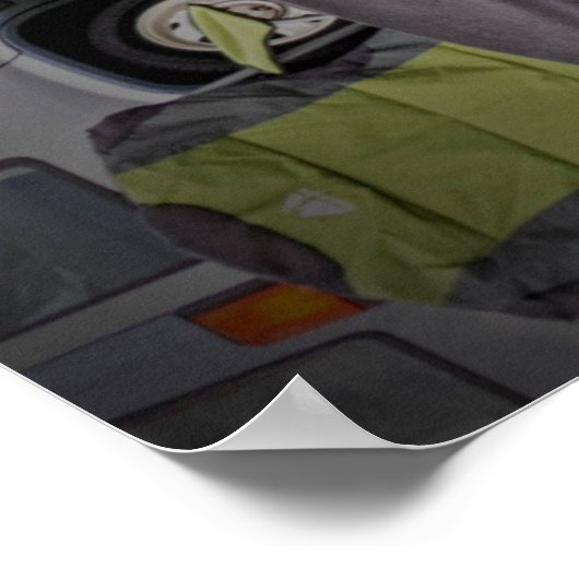 Classic Triumph TR6 sportwagen Poster (Hoek)