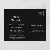 Classic Tropical Black Bourgogne Save the Date Kaa Briefkaart (Achterkant)