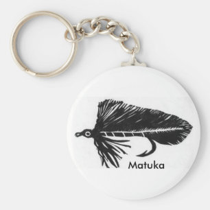 Classic Trout Fly Sleutelhanger "Black Matuka"