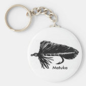 Classic Trout Fly Sleutelhanger "Black Matuka" (Voorkant)