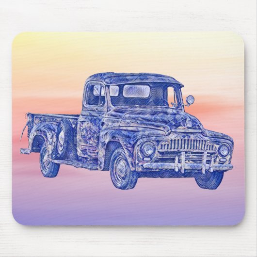  'Classic Truck Art Sunset'-Muismat Muismat (Voorkant)