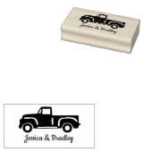 Classic Truck Custom Name Wedding Rubberstempel (Gestempeld)