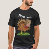 Classic Turkey Cow Moo Moo. Funny Thanksgiving T-shirt (Voorkant)