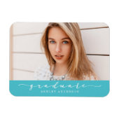Classic Turquoise Afstuderen Photo Magnet Magneet (Horizontaal)
