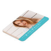 Classic Turquoise Afstuderen Photo Magnet Magneet (Linkerzijde)