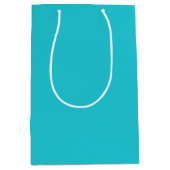 Classic Turquoise Blue Medium Cadeauzakje (Voorkant)