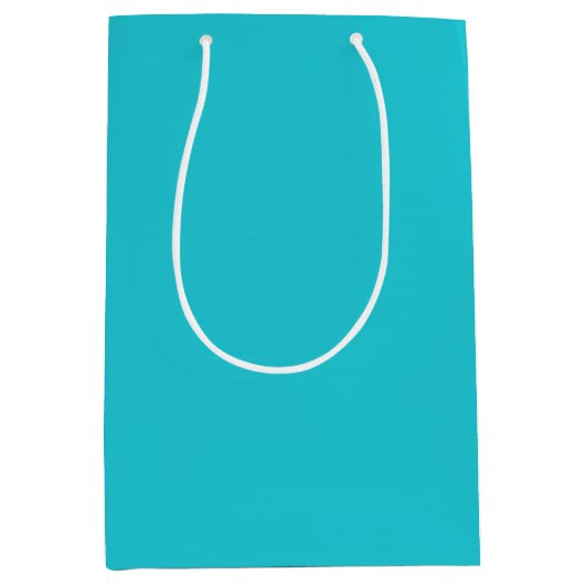 Classic Turquoise Blue Medium Cadeauzakje (Voorkant)