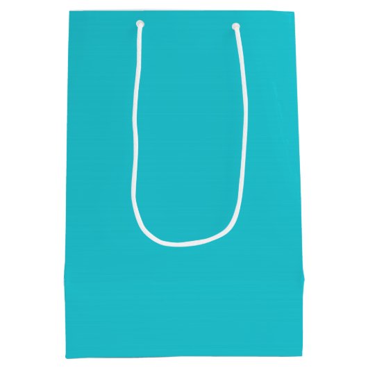 Classic Turquoise Blue Medium Cadeauzakje (Achterkant)