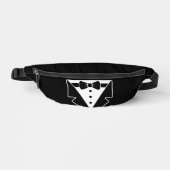 Classic Tuxedo Style Fanny Pack – Zwart-wit Heuptasje (Voorkant)