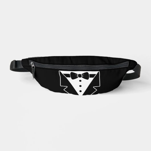 Classic Tuxedo Style Fanny Pack – Zwart-wit Heuptasje (Voorkant)