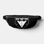 Classic Tuxedo Style Fanny Pack – Zwart-wit Heuptasje (Liggend)