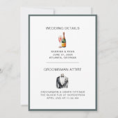 Classic Tuxedo Wedding Groomsman Verzoek Kaart (Achterkant)