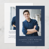 Classic twee foto marine afstuderen aankondiging (Voorkant / Achterkant)