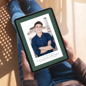 Classic tweed lijst eenvoudige groene foto afstude aankondiging