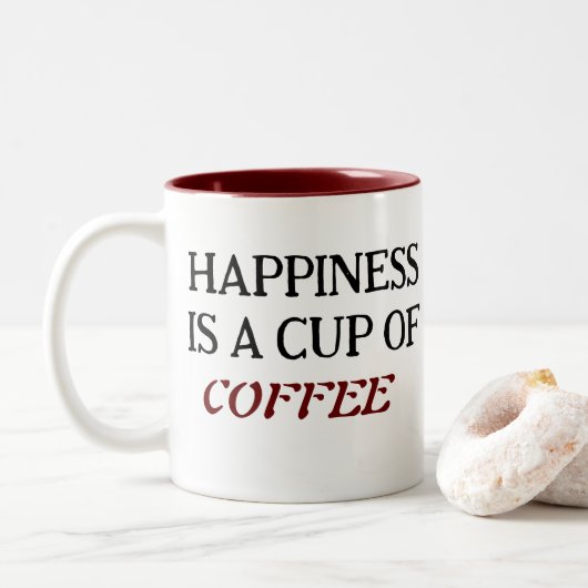 Classic Two Tone Coffee Mok (Met donut)