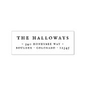  & Classic Typografie Retouradres Rubberstempel (Afrduk)