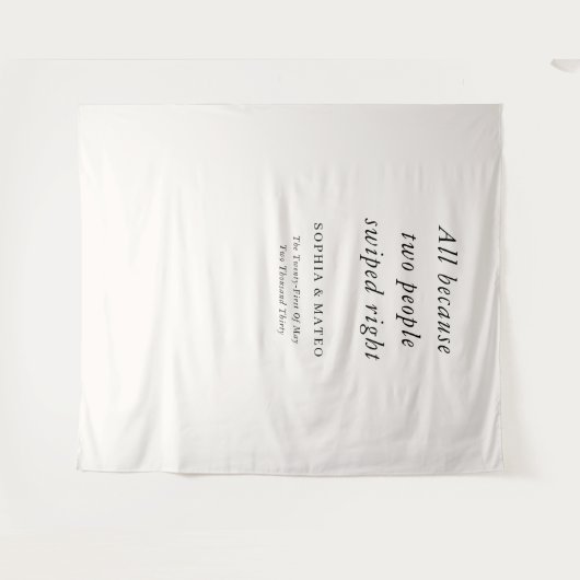 Classic Typography Quote Wedding Wandkleed (Voorkant (horizontaal))