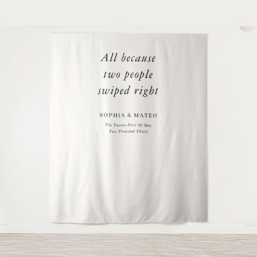 Classic Typography Quote Wedding Wandkleed (Voorkant)