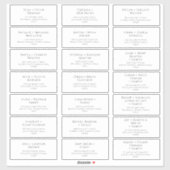 Classic Typography Wedding Guest Adresetiketten Sticker (Vel)