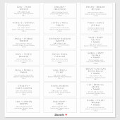 Classic Typography Wedding Guest Adresetiketten Sticker