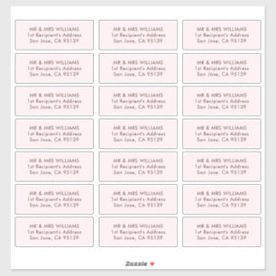Classic Typography Wedding Guest Adresetiketten Sticker