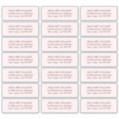 Classic Typography Wedding Guest Adresetiketten Sticker (Voorkant)
