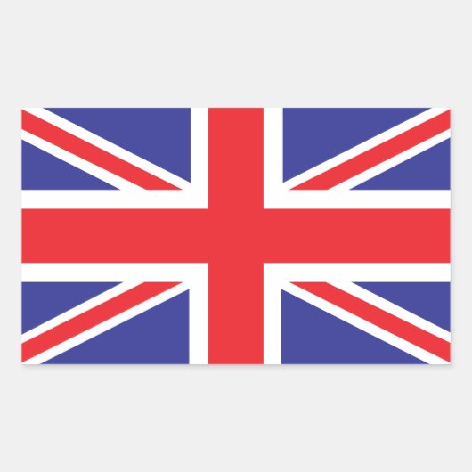 Classic Union Jack British (UK)-vlag Rechthoekige Sticker (Voorkant)