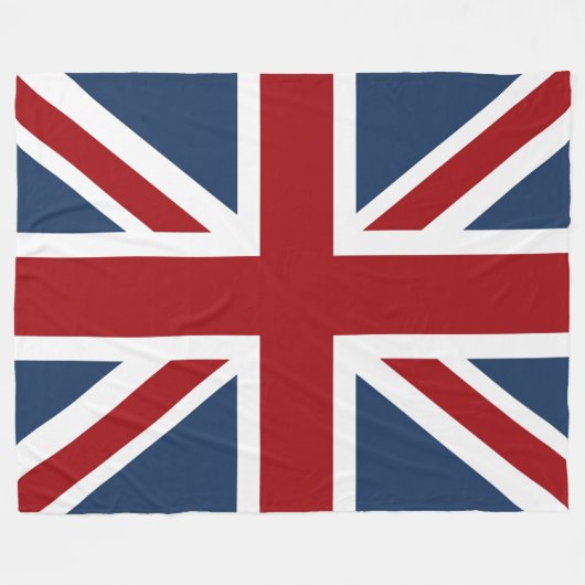 Classic Union Jack Flag Fleece Deken (Voorkant (Horizontaal))