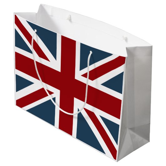 Classic Union Jack Flag Gepersonaliseerd Groot Cadeauzakje (Achterkant Gekanteld)