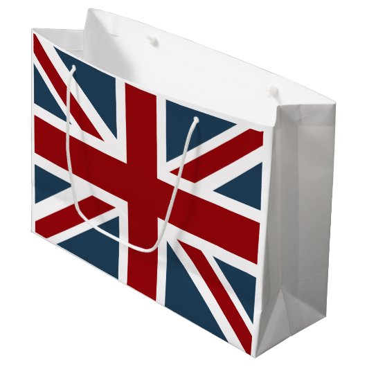 Classic Union Jack Flag Gepersonaliseerd Groot Cadeauzakje (Voorkant Gekanteld)