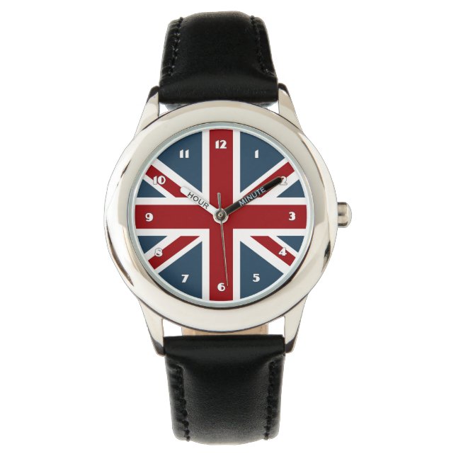 Classic Union Jack Flag Horloge (Voorkant)