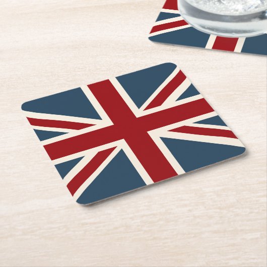 Classic Union Jack Flag Kartonnen Onderzetters (Schuin)