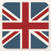 Classic Union Jack Flag Kartonnen Onderzetters (Voorkant)