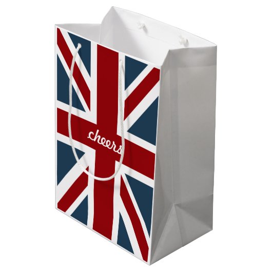 Classic Union Jack Flag Medium Cadeauzakje (Achterkant Gekanteld)