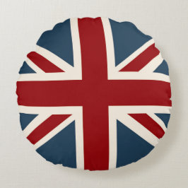 Classic Union Jack Flag Rond Kussen