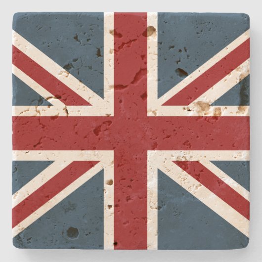 Classic Union Jack Flag Stenen Onderzetter (Voorkant)