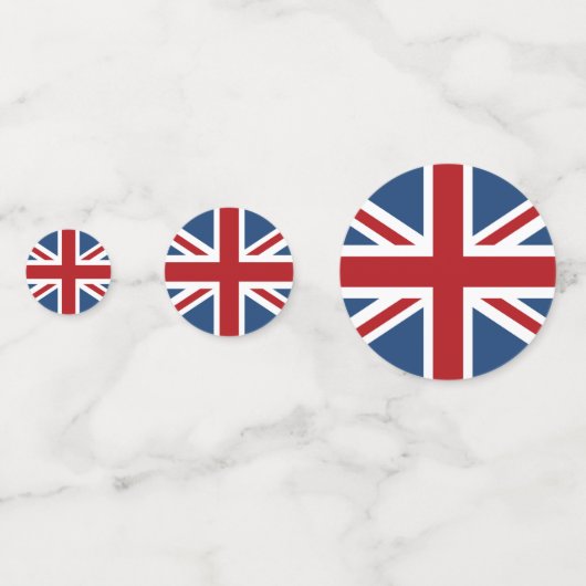 Classic Union Jack UK Flag Confetti (Achterkanten)