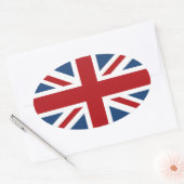 Classic Union Jack UK Flag Ovale Sticker (Envelop)