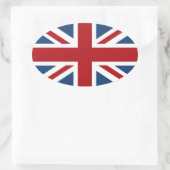 Classic Union Jack UK Flag Ovale Sticker (Tas)