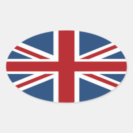 Classic Union Jack UK Flag Ovale Sticker
